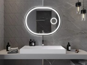 Mexen Umba lustro łazienkowe podświetlane z lusterkiem kosmetycznym 100 x 80 cm, LED 6000K, antypara - 9822-100-080-611-00