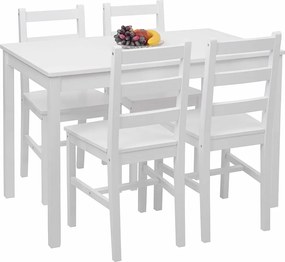 Zestaw do jadalni MCW-F77 (5-częściowy), biały