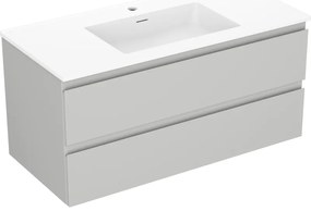 Mexen Orio szafka łazienkowa 100 cm z umywalką Otis, 2 szuflady, szara mat/biała mat - 91A10-10047-2-BFF62-W18M01
