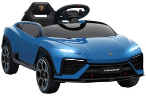 AIYAPLAY Elektryczny samochód dziecięcy 12 V z pilotem 2,4 GHz, LED i muzyką — 101,5 x 49 x 43 cm, niebieski