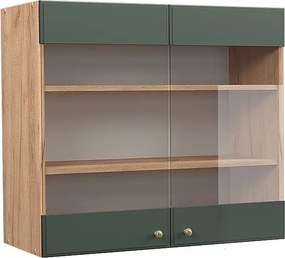 Szklana szafka kuchenna green gold country 80x34.1x72 fame-line