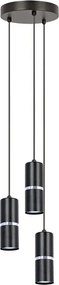 Potrójna metalowa lampa wisząca tuba - A563 F8-R37