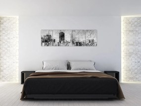Obraz - Miasto sztuki kawowej (170x50 cm)