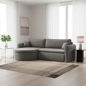 Uniwersalny narożnik Verona L z funkcją spania, do salonu, szary