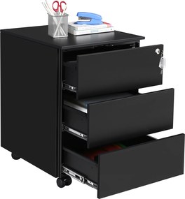Szafka Czarna na Dokumenty, Kontenerek - OFC63BK