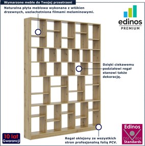 Duży regał biblioteczka na ścianę dąb artisan M5-W48