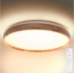 Brilagi - Ściemnialna lampa LED ALSON LED/72W/230V 3000-6500K dąb śr. 78 cm + pilot