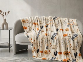Mikropluszowy koc PAPAVA, kremowy Rozmiar: 200 x 220 cm