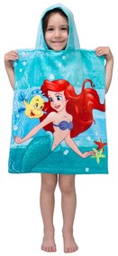 Turkusowy szlafrok dziecięcy frotte Ariel Friends – Jerry Fabrics