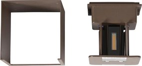 Lampa ścienna zewnętrzna brązowa w kolorze rdzy z diodą LED 2-światłową IP54 - Edwin