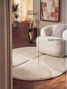 Kremowy okrągły dywan tkany ręcznie ø 200 cm Lambeth Jasper – Ted Baker