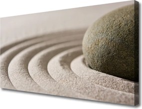 Obraz canvas Artystyczna Kompozycja z Piasku i Kamieni