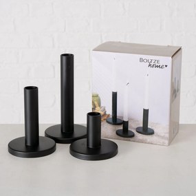 Świecznik metalowy MALKO, 3 sztuki, Ø 9 cm