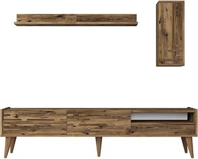 Stolik pod TV – 180 cm szerokości – orzech – melamina