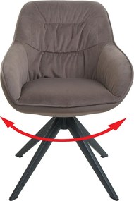 Krzesło do jadalni MCW-K28,  tkanina/tekstylia brązowy