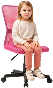 Różowy fotel obrotowy młodzieżowy K5-N33