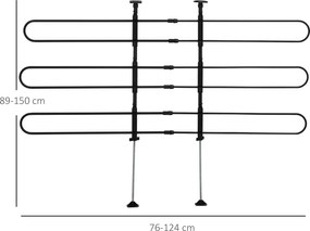 PawHut Bariery ochronne do samochodu dla psów Regulowane kratki bezpieczeństwa | Aosom PL