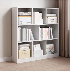 Regał otwarty stojący nowoczesny biały półka szafka komoda 8 półek 100 cm