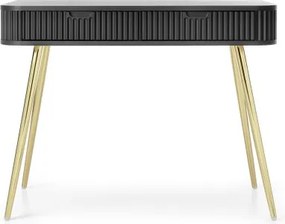 ZURI Toaletka T-103 czarna | złote nogi