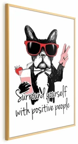 Plakat Advice 60x90 cm z ramą złotą z marginesem ARTGEIST B