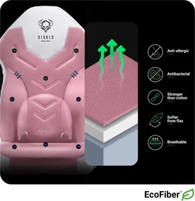 Krzesło do gamingu Diablo X-Gamer 2.0 Normal Size Marshmallow Pink