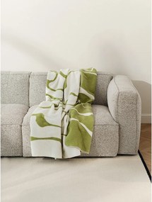 Zielono-kremowy koc 150x200 cm Felu – noo.ma