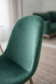 Zestaw 4 aksamitnych krzese Teok