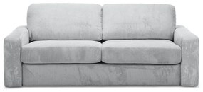 Jasnoszara sztruksowa rozkładana sofa 195 cm Nona – Makamii