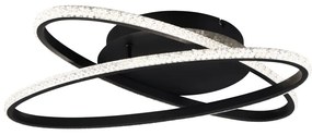 Czarna lampa sufitowa LED Lane – Trio