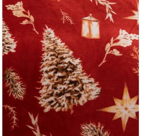 PrzytulneMieszkanie.pl PrzytulneMieszkanie.pl Pościel z mikropluszu GOLD CHRISTMAS czerwone Rozmiar pościeli: 70 x 90 cm | 140 x 200 cm