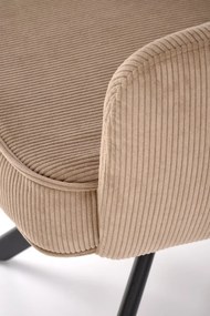 Krzesło tapicerowane K528 cappuccino obracane HALMAR