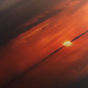 Obraz zachodu słońca z żaglówką (70x50 cm)
