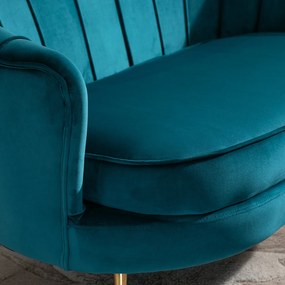 HOMCOM Sofa Dla 2 Osób, Kanapa, Sofa Tapicerowana, Wygląd Aksamitu, Sofa Podwójna, do 150 kg, 130 x 77 x 77 cm, Ciemnozielona