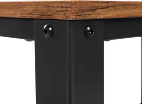 Stolik pomocniczy na kółkach TAYLOR 60x40 cm, rustykalny brązowy