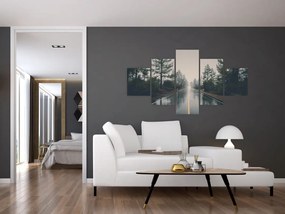 Obraz drogi w deszczu (125x70 cm)