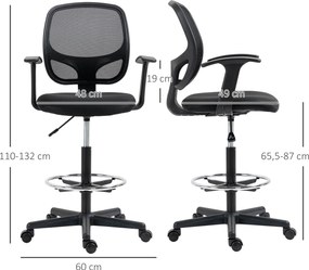 Vinsetto Krzesło Biurowe Obrotowe z Regulacją Wysokości Krzesło Gamingowe Fotel Biurowy | Aosom PL