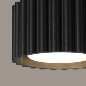 Plafon AURA 1 czarny GX53 ryflowany SOLLUX  LIGHTING