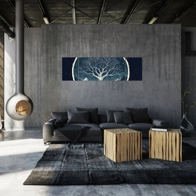 Obraz – Magiczne drzewo z jeleniem II. (170x50 cm)
