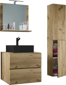 Umywalka 4-częściowa meble łazienkowe Lendas 60 cm L