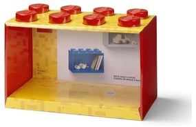 Dziecięca czerwona półka ścienna LEGO® Brick 8