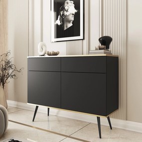 Komoda VENEZIA 107 cm do Salonu Sypialni Czarny