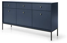 Komoda szeroka ALANI 3D3S granatowa mat 154 cm PIASKI Meble