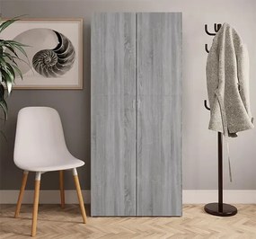 Wysoka szafa na buty z półkami szary dąb sonoma B9-N49