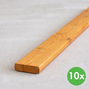 Sztachety, proste, jasna lazura, 10 szt., 20 x 95 x 1200 mm