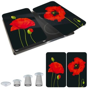Szklane płyty ochronne na kuchenkę zestaw 2 szt. 52x30 cm Poppy – Maximex