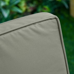 Outsunny Zestaw 2 poduszek na siedzisko 56 x 52 cm, Poduszki na krzesła z zamkiem, Pokrycie z materiału, 7 cm grubości, Możliwość prania, Ciemnoszary