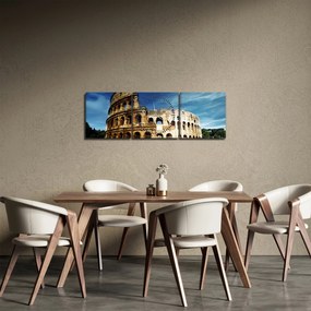 Obraz - Koloseum w Rzymie, Włochy (z zegarem) (90x30 cm)