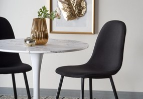 Stół kawiarniany na jednej nodze Denver imitacja białego marmuru