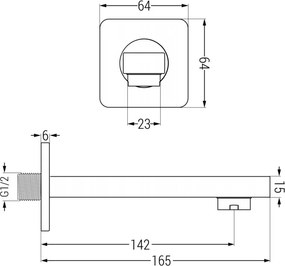 Mexen Cube DR02 zestaw wannowo-prysznicowy podtynkowy z deszczownicą 30 cm, czarny - 77503DR0230-70