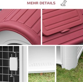 PawHut Buda dla psa na zewnątrz domek dla psa ze świetlikiem dla małych psów metal PP